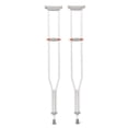 thumbnail image 1 of Muletas ligeras de aluminio Medline con punto rojo, para pacientes de 1,78 m a 1,98 m de altura, ayuda para caminar para adultos y personas mayores con capacidad de peso de 136 kg., 1 of 5