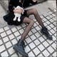 thumbnail image 3 of Calcetines con letras para primavera y verano, medias negras ultrafinas con piernas sexys y de moda., 3 of 5