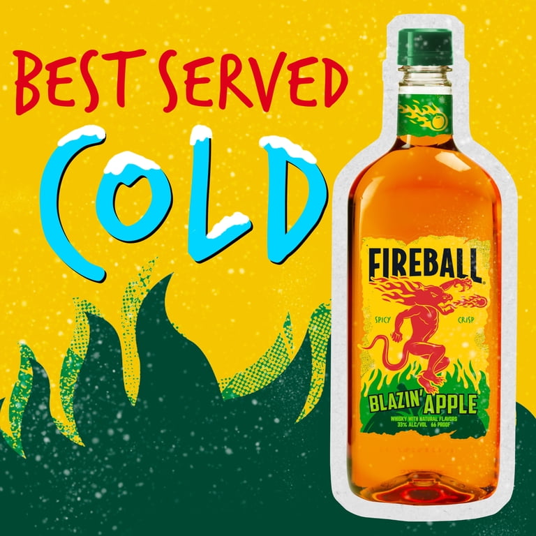 Fireball Blazin Apple Cinnamon Whisky, 750ml, 66 Proof, Plastic