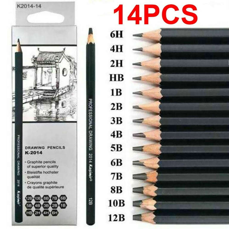  Drawing Sketch Graphite Pencils Set of 12 Medium (10B - 3H)  Pre-Sharpened Pencil Drawing Art Sketching Shading Artist Pencils for  Beginners & Professionals Ideal for School Home and Office Use 