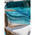 thumbnail image 3 of Outdoor Pillows Waterproof, Teal Blue Beach Coastal Throw Pillows with Inserts Included, Summer Nautical Seaside Ocean Ombre Indoor Outdoor Decorative Lumbar Pillow for Bed/Couch/Patio 12"x20", 1Pcs, 3 of 8