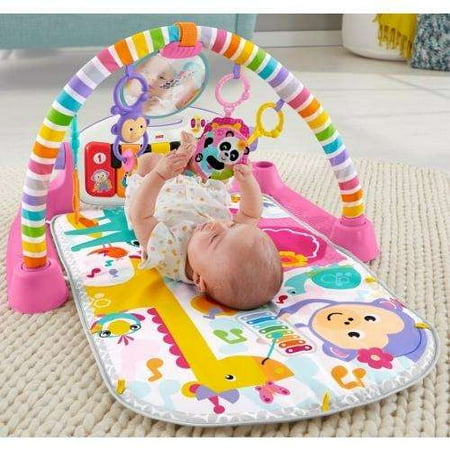 Fisher-Price - Deluxe Kick & Play Piano Gym - Pink/Yellow/White