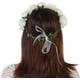 thumbnail image 4 of Corona Floral Corona Diadema Guirnalda Diadema para Boda Festival Fiesta Vacaciones Fotografía Accesorios Blanco, 4 of 5