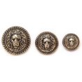 thumbnail image 3 of 5pcs Vintage Lion Pattern Shank Metal Button Round for Sewing Clothing Suits Blazer Jacket Uniform Handwork (Antique Gold, 12.5mm), 3 of 6