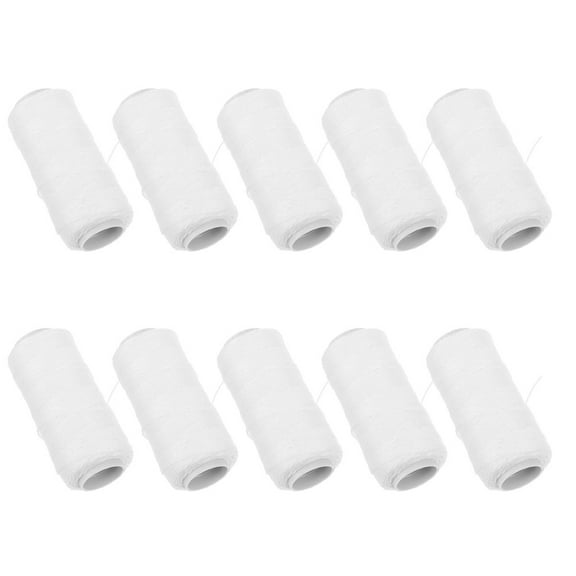 LULULION 10 Rolls Thread for Face Epilator Cotton White for Women