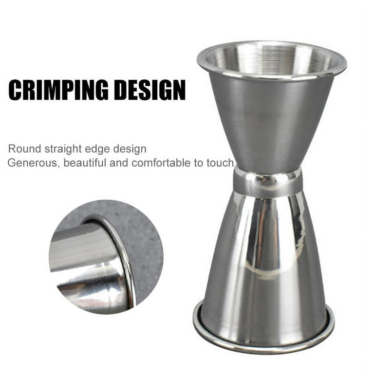 Double Cocktail Jigger with Measurements Inside(Oz&Ml) Stainless Steel Bar  Measu