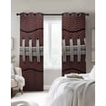 thumbnail image 4 of Rugby Sport Blackout Curtains for Bedroom Living Room Darkening Curtains 96 Inches Long Usa Sport White Red Brown Ball Window Curtain 2 Panels Set Insulated Window Treatment Grommet Drapes 52"x96", 4 of 9