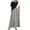 Gray womens dresses, variant on Summer Saving Wycnly Formal Dresses for Women Short Sleeve Round Neck Color Patchwork Summer Maxi Dresses High Waist Pleated Swing Tunic Long Dress Brown XL Up to 65% off