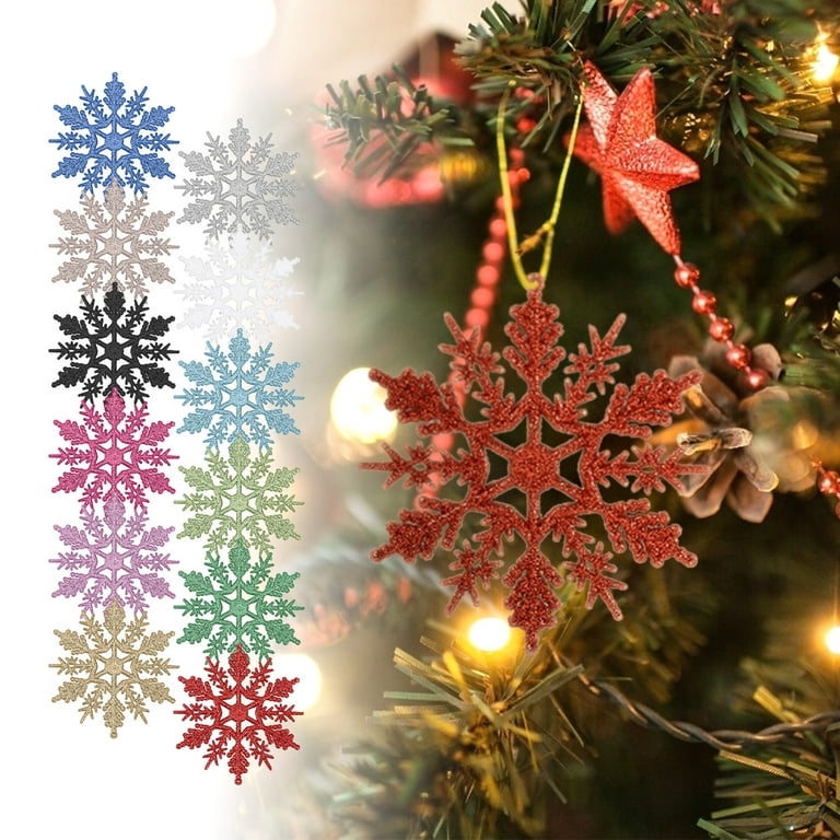 45Pcs Christmas Drop Ornament Handmade Wooden Snowflakes Craft Art Kit  Hanging Decoration for Christmas Tree Candy Bag Filler Merry Christmas Gift  – the best products in the Joom Geek online store