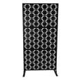 thumbnail image 4 of Miumaeov Metal Privacy Screen Outdoor Decorative Privacy Screen with Stand Freestanding Privacy Screen for Patio, Garden, Balcony, Porch Featuring Precise Laser Cut (Type 4), 4 of 13