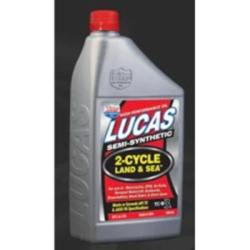 Lucas Oil 10467 Engine Oil Additives, Land & Sea 2cycle Oil, Quart Size Bottle