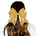 thumbnail image 3 of 1 Pce Chouchous Cheveux Dégradé Paillettes Nœud Papillon Cordes Décorations pour Filles, 3 of 3