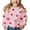 Pink, variant on vdgthytj Toddler Girls Valentine's Day Sweatshirt Kids Crewneck Long Sleeve Heart Printed Pullover Tops 1-13 Years