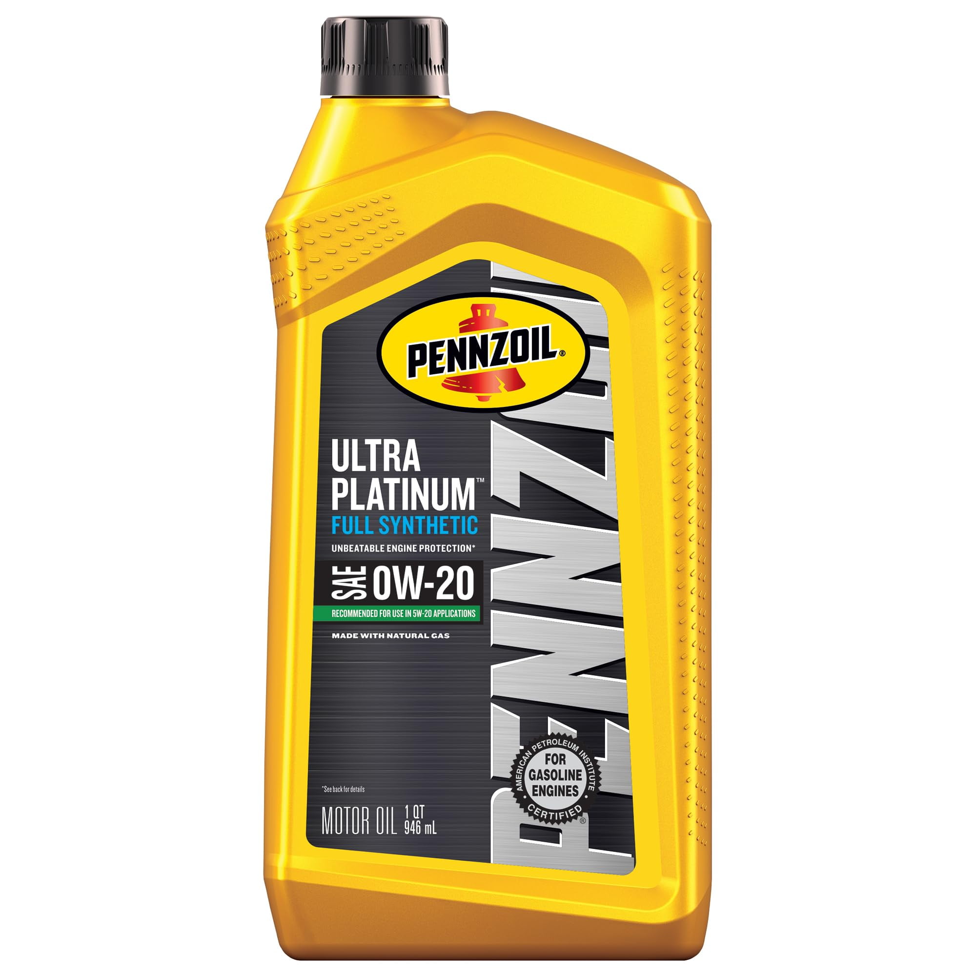 PENNZOIL PLATINUM 0W-20 ペンズオイル6Qt Pennzoil Ultra Platinum Full Synthetic 0W-20 Motor Oil (1-Quart
