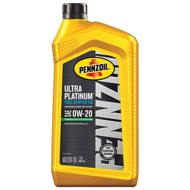 Pennzoil Ultra Platinum Full Synthetic 0W-20 Motor Oil (1-Quart