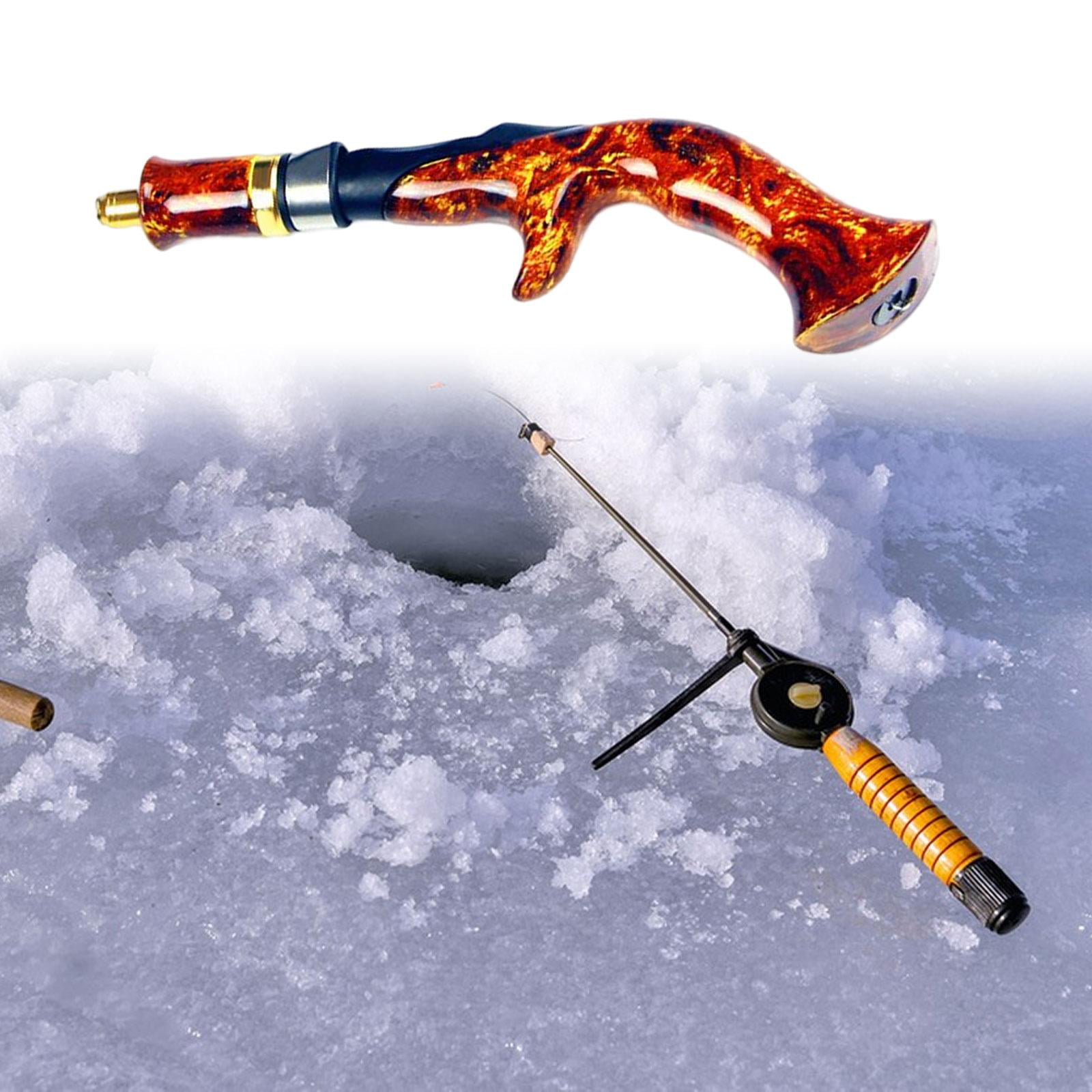 Ice Fishing Rod Handle Replacement, Rods Change, Compact Winter Fishing  Pole Handle, Non Slip Fishing Rod Accessories Red Pattern 