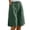 Green1, variant on zicth Multi-color Shorts for Womens Fahion Women's Summer Cotton Linen Shorts Loose Fit Elastic Waist Knee Length Cosy Shorts Casual Beach Shorts with Pockets Casual Streetwear Size M