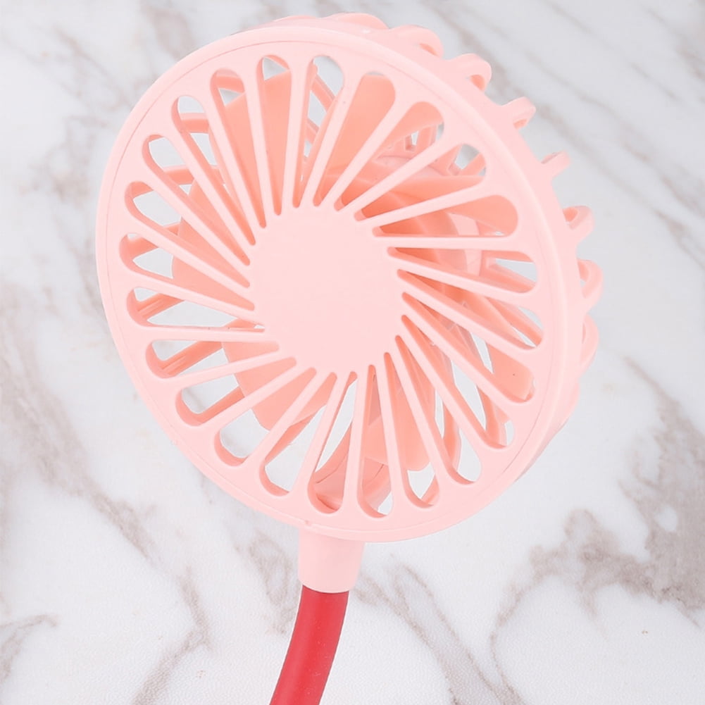 Kepooman Low Noise Rechargeable Personal Lazy Neck Hanging Fan with 360 Degree Rotation, Pink Kepooman Low Noise Rechargeable Personal Lazy Neck Hanging Fan with 360 Degree Rotation, Pink