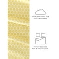 thumbnail image 6 of 4-Piece Yellow Honeycomb Print Microfiber Bed Sheets Set for California King Bedding by Comfort Canopy, 6 of 11