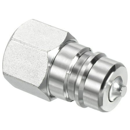 Uxcell G1/2 Female 0.85" OD Pipe Fitting Plug Adapter Hydraulic Quick Connect Coupler, 1 Pack