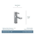 thumbnail image 3 of Grifo de baño Moen Beric Spot Resist Nickel 84774SRN, 3 of 9