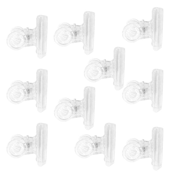 Minnieouse ¡Caliente! 10 Uds. De pinzas de plástico acrílico para uñas con curva C, pinzas portátiles para uñas, herramientas en forma de extensión Juegos de manicura Transparente Minnieouse CE000398-01