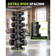 thumbnail image 6 of HANDBODE 6-Tier Dumbbell Rack 600 lb Capacity, A-Frame Weight Stand with Olympic Bar Holder, Heavy Duty 3-in-1 Gym Storage Organizer with Landmine, 6 of 9