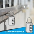 thumbnail image 4 of Uxcell Combination Lock, 4 Digit Padlock Combination Outdoor Waterproof Locker Lock for Gym Luggage Home Sports Hasp Storage Silver, 4 of 7