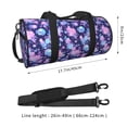 thumbnail image 2 of Pofeuu White Skull Flower Print Travel Duffel Bag,Sports Tote Gym Bag,Shoulder Weekender Overnight Bag for Women Gym Bag, 2 of 6