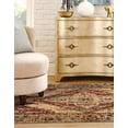 thumbnail image 4 of Unique Loom Saturn Collection Area Rug - Evo (5' 3" Square Burgundy Beige/Cream), 4 of 11