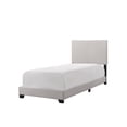 thumbnail image 2 of Crown Mark Upholstered Panel Bed in Stone Khaki, Twin, 2 of 6