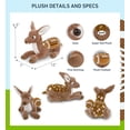 thumbnail image 3 of DolliBu Super Soft Fawn Deer Stuffed Animal with Football Plush - Soft Huggable Fawn Deer, Adorable Playtime Plush Toy, Cute Wild Life Gift Doll Animal Toy for Kids and Adults - 10 Inches, 3 of 6