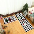 thumbnail image 5 of Christmas Floor Mats, Kitchen Floor Rugs, Non Slip Cushioned Christmas Kitchen Mat Set, Thickened Polyester Antifatigue L Shape Rug Set for Home Entryway Bathroom 15.75x23.62in and 15.75x47.24in, 5 of 6