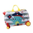 thumbnail image 2 of lionlar Valise de Voyage à Enfourcher avec Roues Bagage Cabine pour Garçons Filles Enfants Rayée, 2 of 9