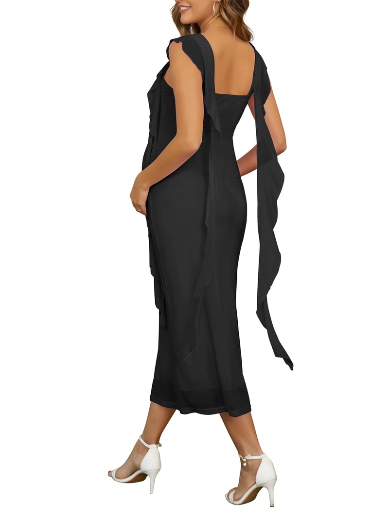 maternity dress cocktail party Eden Maternity Gown Long Blush