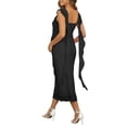 thumbnail image 3 of INSPIRE CHIC Women's Maternity Dress Mesh Wedding Guest Sleeveless Ruffle Cocktail Party Maxi Photoshoot Bodycon Dresses M Black, 3 of 6