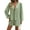 Green, variant on Women'S 2 Piece Outfits Set Long Sleeve Tie Front Top Short Set Casual Tracksuit Pajama Sets Red S