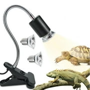DERCLIVE Reptile Heat Lamp, Turtle Lamp UVA UVB Reptile Light with Adjustable Switch, 360 Rotatable Aquarium Tank Heating Lamps for Tortoise Lizard Snake Terrarium