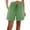 Green, variant on Besolor Womens Summer Bermuda Shorts Casual Elastic Waist Drawstring Plus Size Rolled Hem Beach Shorts with Pockets