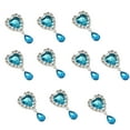 thumbnail image 1 of 10 Botones de Diamantes de Imitación, Colgante de Corazón, Adorno para Hacer Joyas, Adornos de Botones Artesanales de Metal para Manualidades, Ropa de Argén BLESIY Botones de diamantes de imitación, 1 of 8
