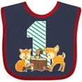 thumbnail image 3 of Inktastic One Years Old with Woodland Animals Boys or Girls Baby Bib, 3 of 4