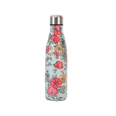 

Eyicmarn 500ML Floral Stainless Steel Vacuum Insulated Bottle Thermoses Style B