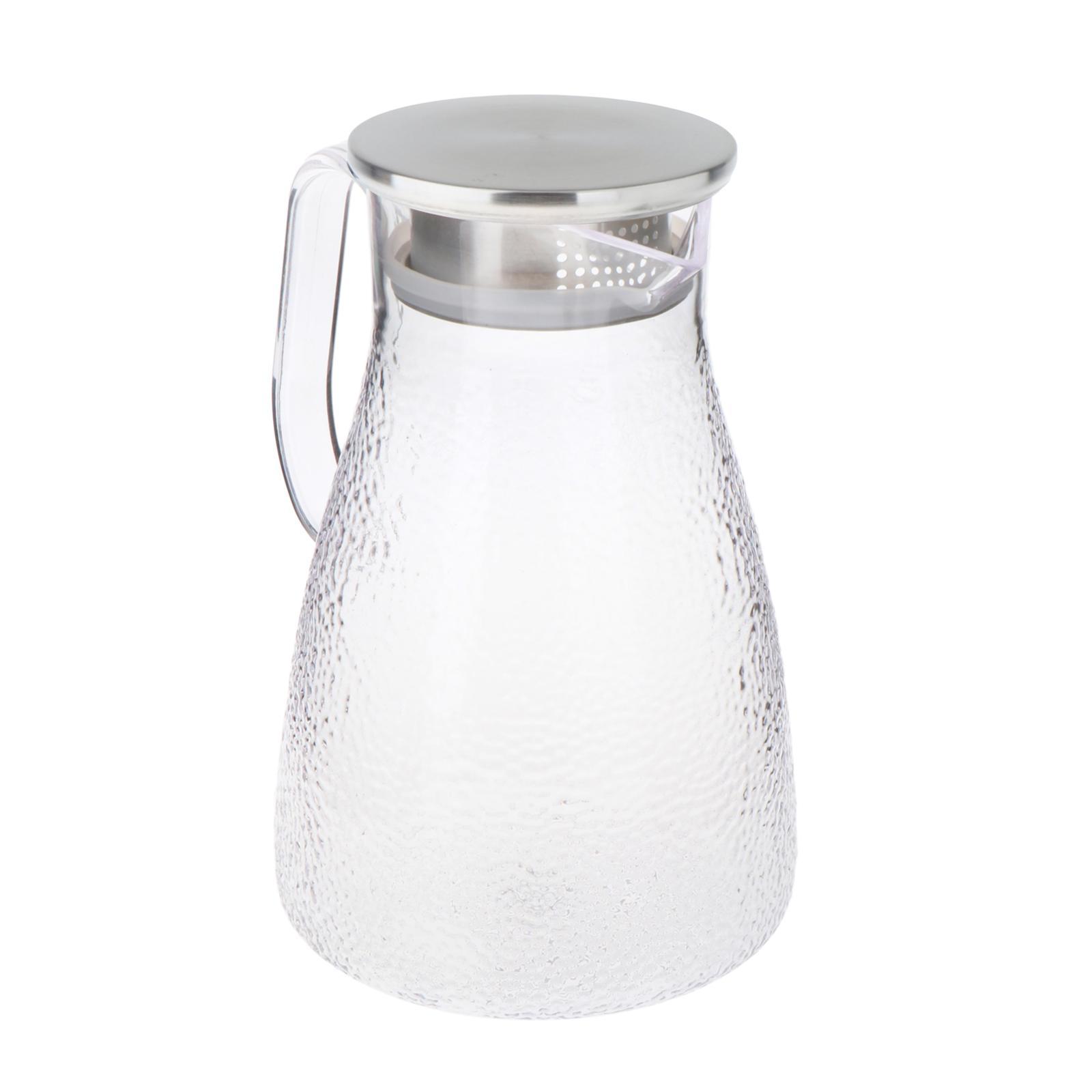Pichet à Citron Avec Couvercle - 1,5 L Ou 2 L - En Plastique Alimentaire PP Résistant à La Chaleur (-20°C à 120°C) - Pour Boissons, Lait, Jus