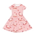 thumbnail image 3 of Uourmeti Pigs Short Sleeve Swing Dresses for Girls Summer Cute Party Dress Lightweight Casual Crew Neck Midi Sundress with Pockets, 3 of 5