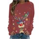 thumbnail image 2 of Puntoco - Sudadera con estampado navideño de manga larga para mujer, informal, a la moda, blusa Puntoco  Puntoco-3544, 2 of 6