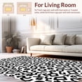 thumbnail image 2 of ODIKA 8'x10' Machine Washable Non-Slip Area Rug, Elegant Interlocking Spotted Design for Inspired Spaces High Traffic Rug, Black, 307336, 2 of 7