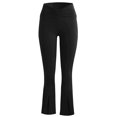 thumbnail image 5 of gbyLJF Women's Flared Trousers High Waisted Front-slit Pants Stretch Solid Color Sweatshirt Wide Leg Yoga Pants, 5 of 5