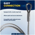thumbnail image 5 of Five Oceans 50" Vinyl-Coated Steel Outboard Safety Cable 3/16" with Snap Hook – Security Cable for Boat Engine Brackets - FO4976, 5 of 6