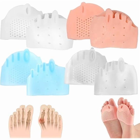 Hyggear Silicone Toe Separators for Women,Hygear Toe Separators,Bunion Corrector Cushion Silicone Toe Separators for Women & Men(4Pairs)