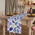 thumbnail image 2 of Purple Leaves 48 Inch Table Runner, Spring Plants Rustic Vintage Botanical Farmhouse Dresser Scarf Cotton & Linen Tablerunner for Dining/Kitchen Island/Holiday Party Décor 13" x 48", 2 of 9
